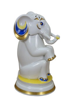 Rare Vintage Rosenthal Hans Kuster Grotesque Circus Elephant Aroma Lamp