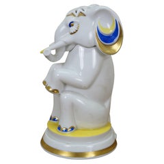 Rare Vintage Rosenthal Hans Kuster Grotesque Circus Elephant Aroma Lamp