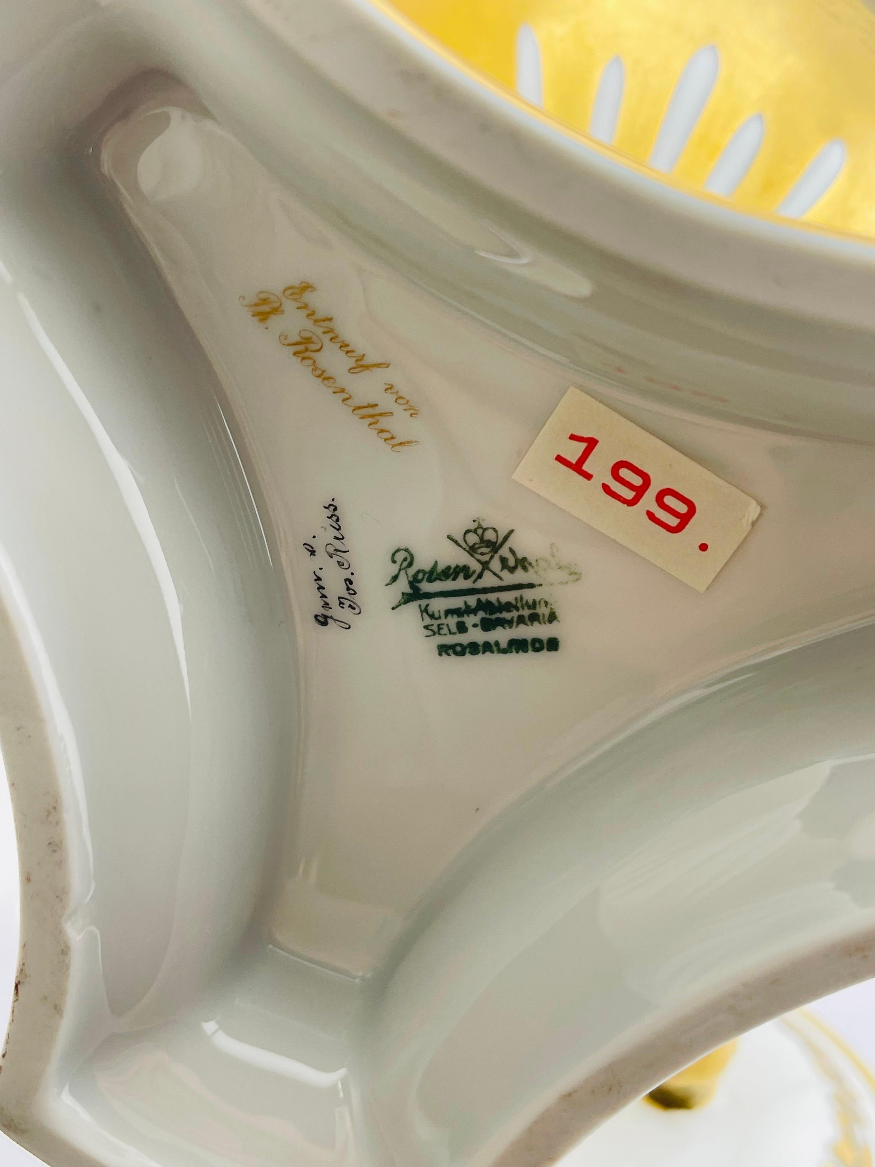 Raro vaso Rosenthal d'epoca con coperchio, isorismo Capricorno in vendita 6
