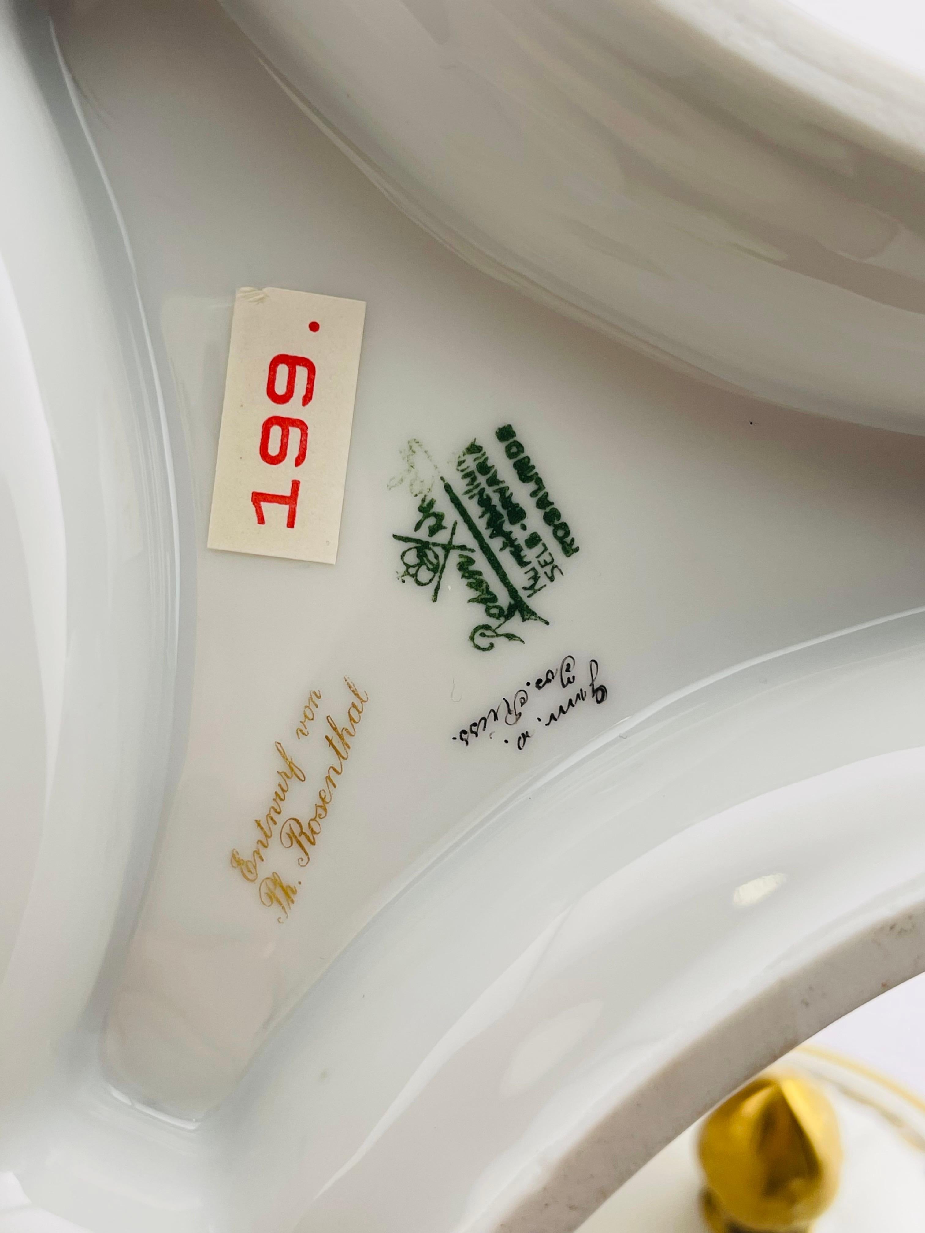 Raro vaso Rosenthal d'epoca con coperchio, isorismo Capricorno in vendita 7