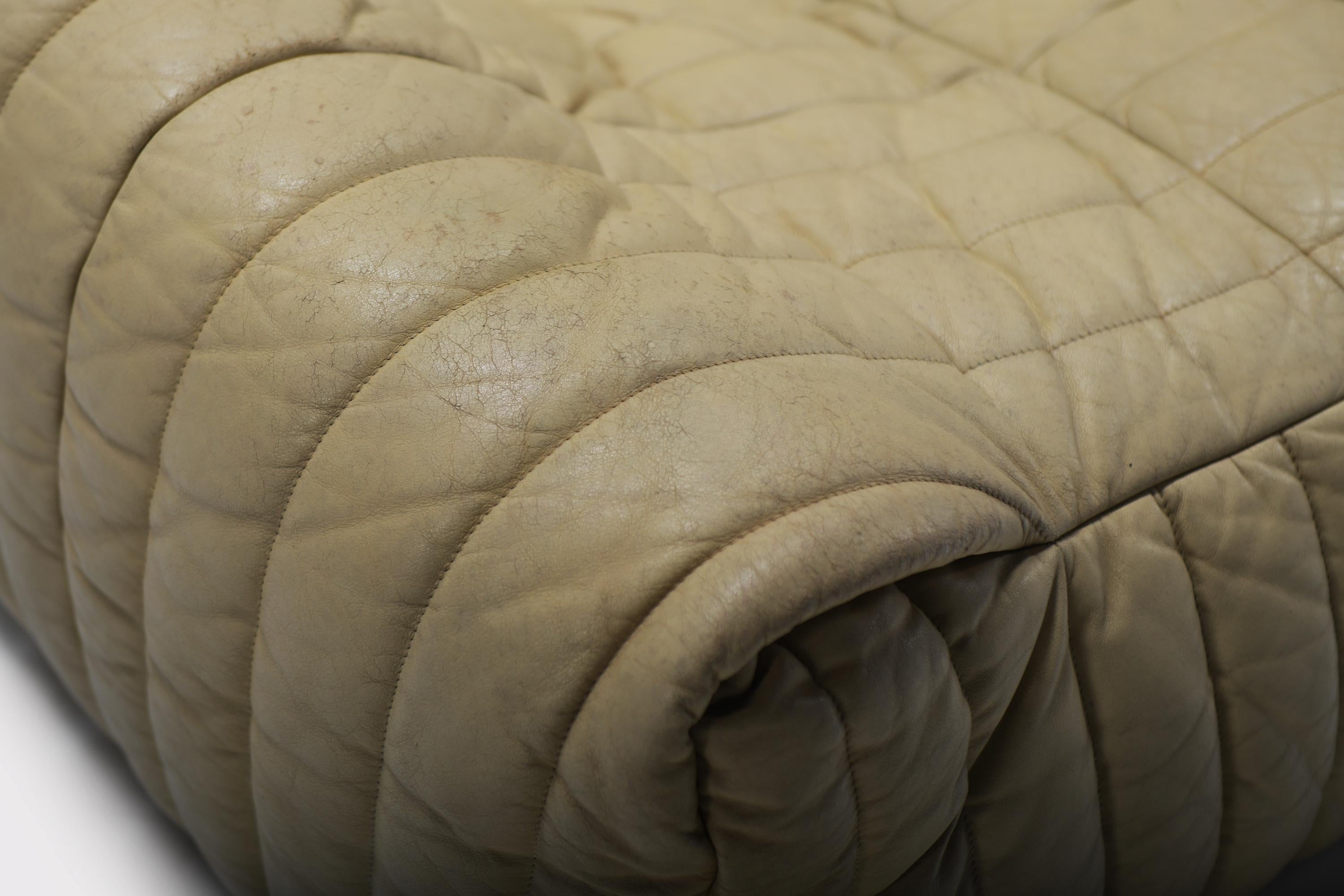 Rare vintage Sandra sofa in original leather - Annie Hieronimus for Cinna France For Sale 2