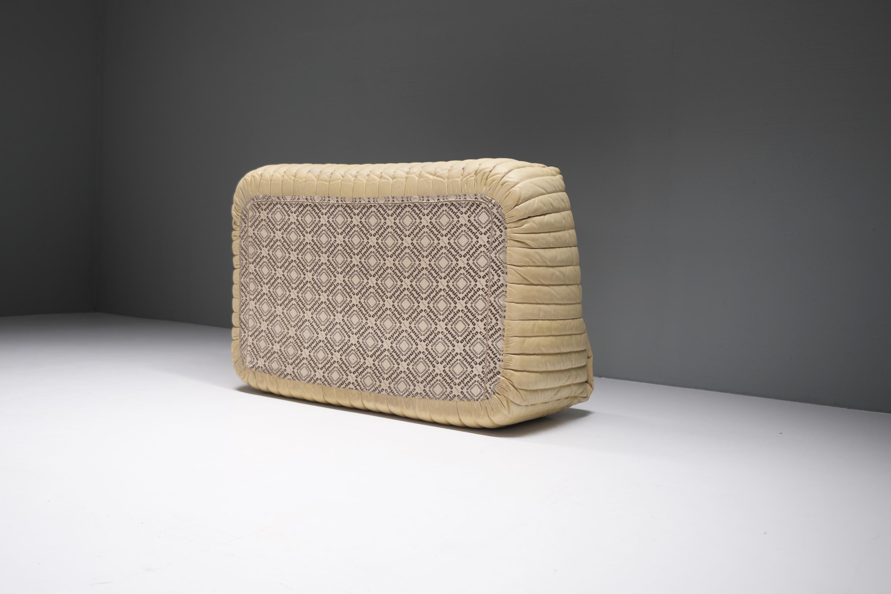 Seltenes Vintage Sandra-Sofa aus Original-Leder – Annie Hieronimus für Cinna France im Angebot 11