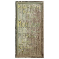 Rare Vintage Shop Sign from France, circa 1880