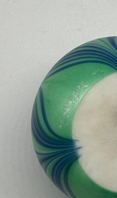 Rare Vintage Signed 1975 John Barber Studio Art Glass Swirl Paperweight Gewicht