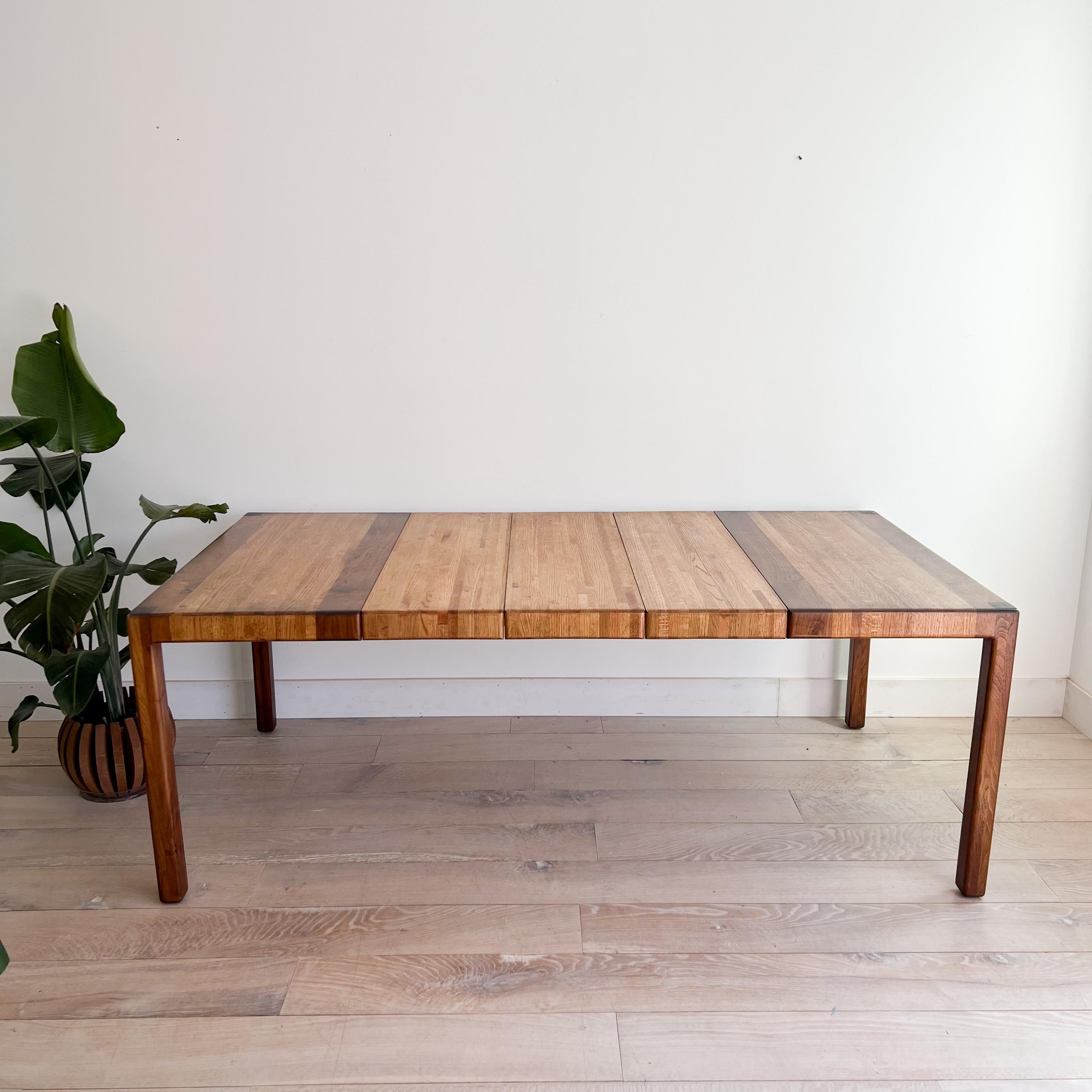 Rare Vintage Solid Wood Dining Table by Lou Hodges 6