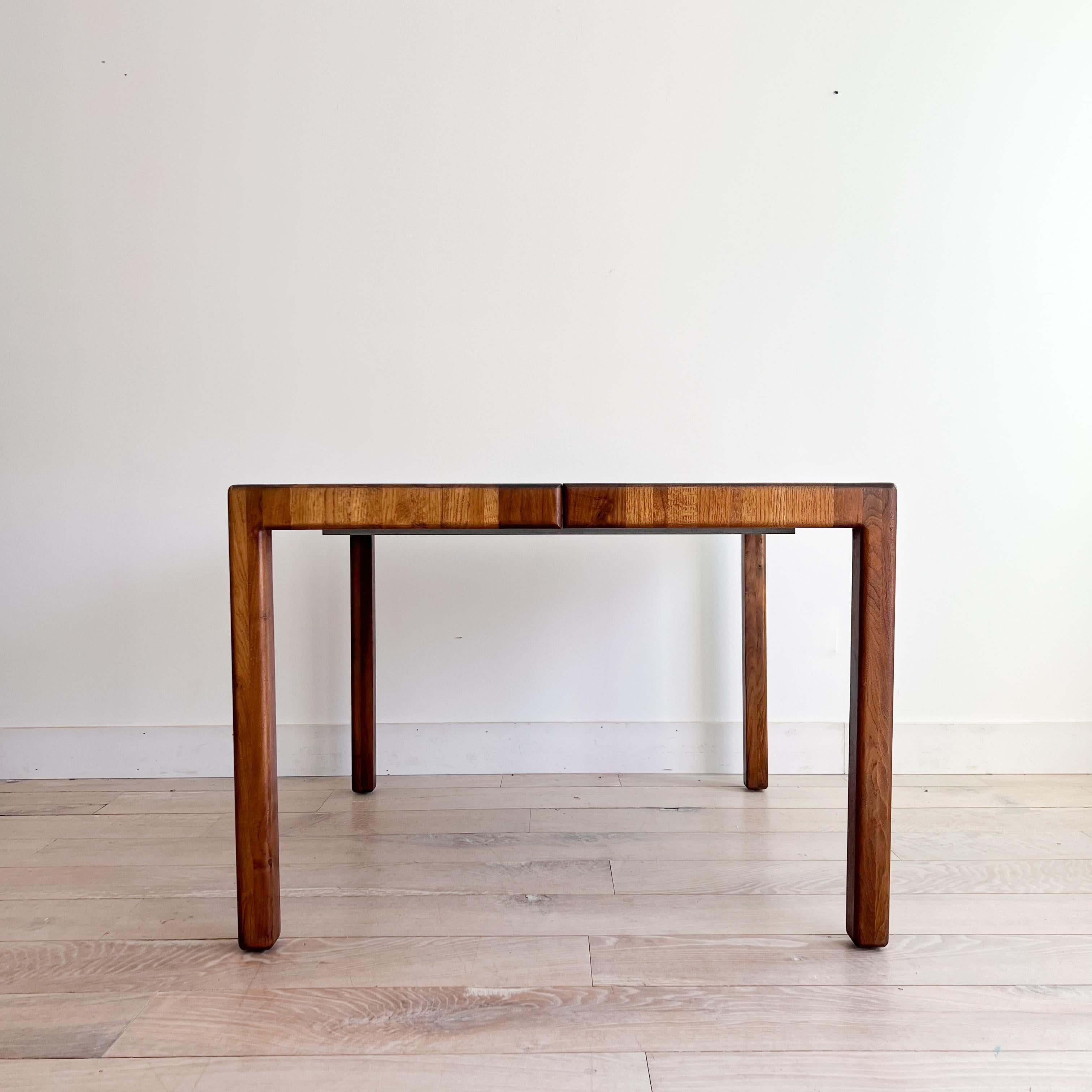 Oak Rare Vintage Solid Wood Dining Table by Lou Hodges