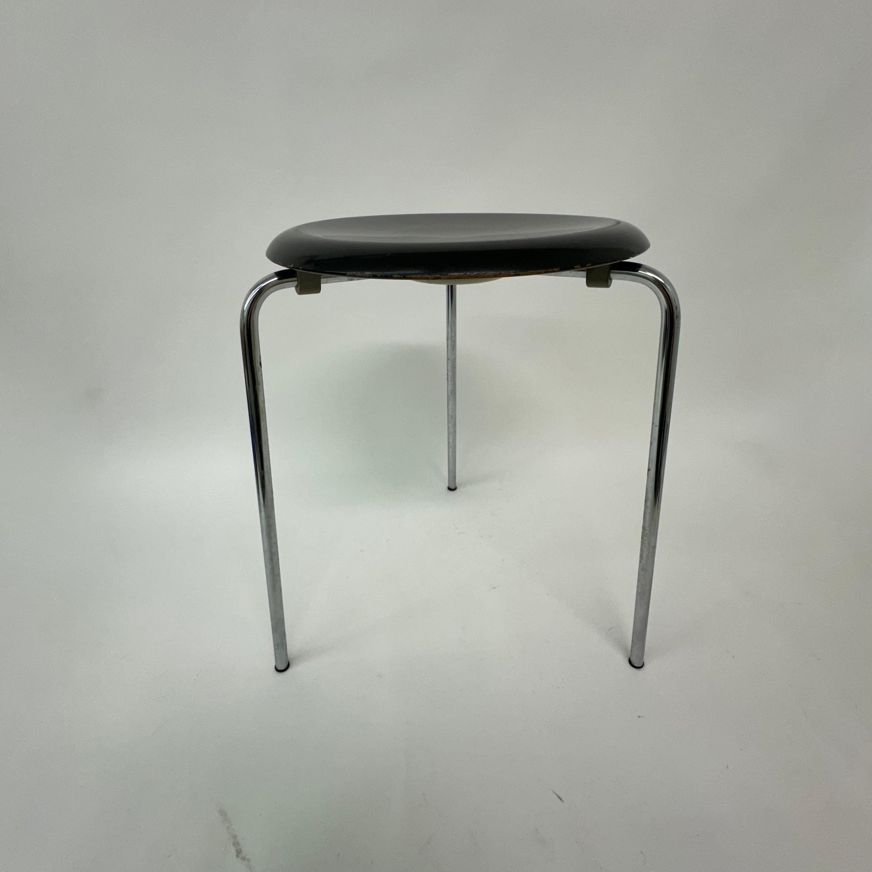 Fin du 20e siècle Rare tabouret vintage modèle 3170 par Arne Jacobsen pour Fritz Hansen , années 1970 en vente