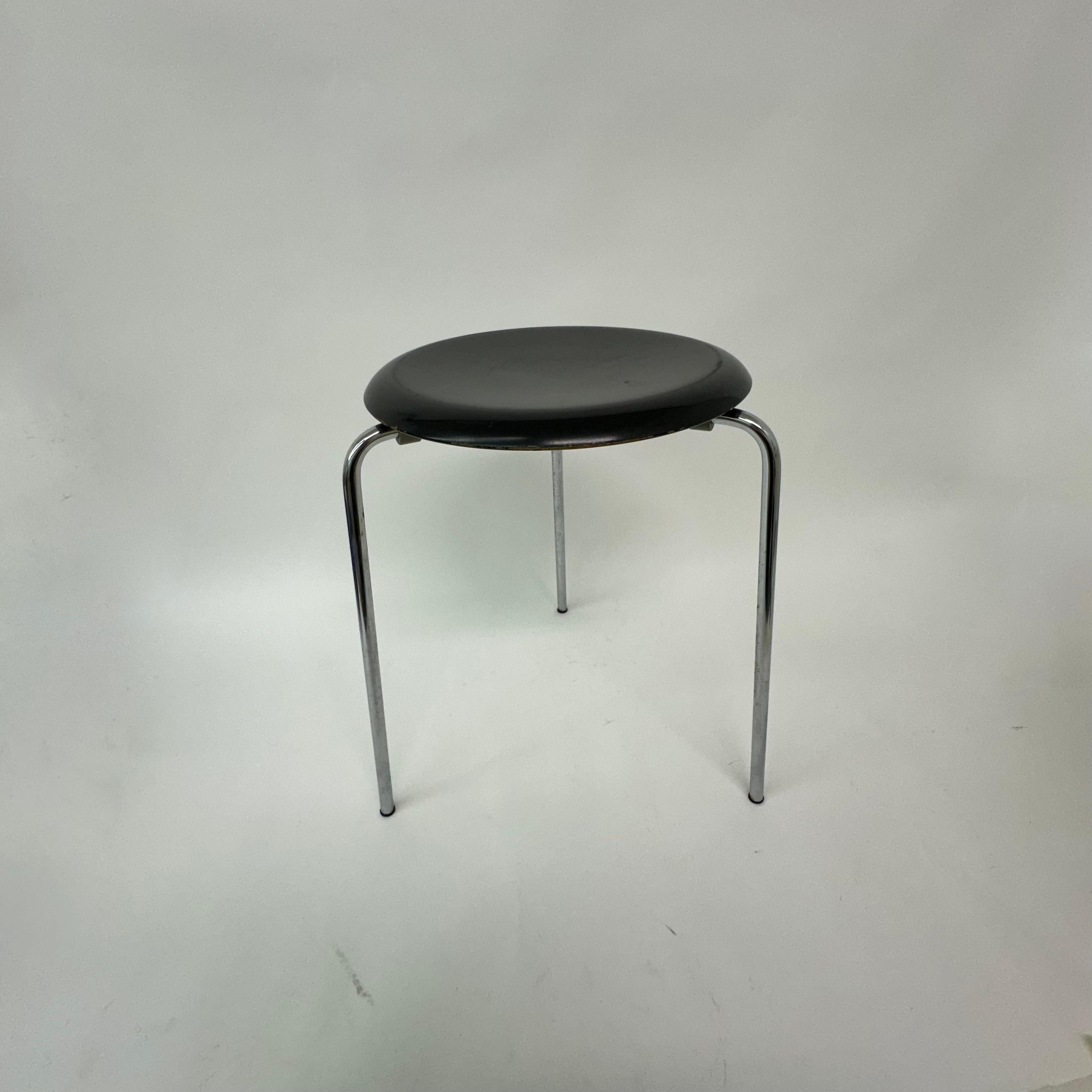 Metal Rare vintage stool model 3170 by Arne Jacobsen for Fritz Hansen , 1970’s For Sale