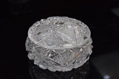 Rare Vintage Sugary Bowl, Cut Crystal Glass, Bohemia in the, 1960s
