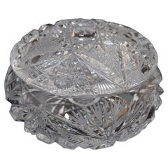 Rare Vintage Sugary Bowl, Cut Crystal Glass, Bohemia in the, 1960s