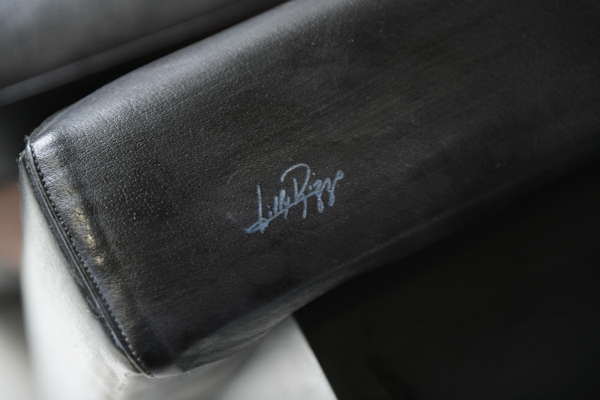 Rare Vintage A.I.C Modular Black Leather Sofa  par Willy Rizzo, Italie en vente 13