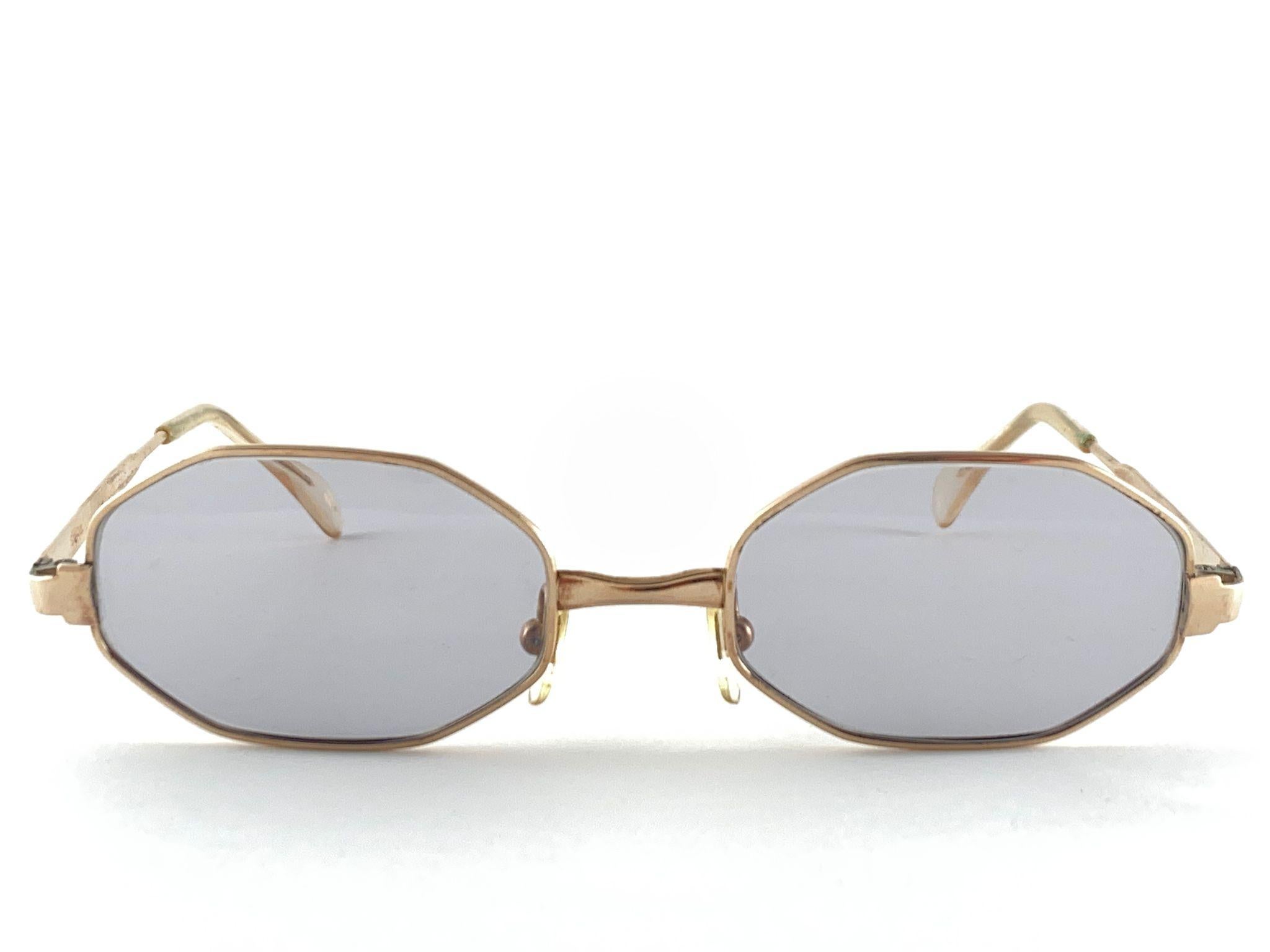 Gray Rare Vintage Swank Barbudo Frame 1960'S Sunglasses Made In Spain For Sale