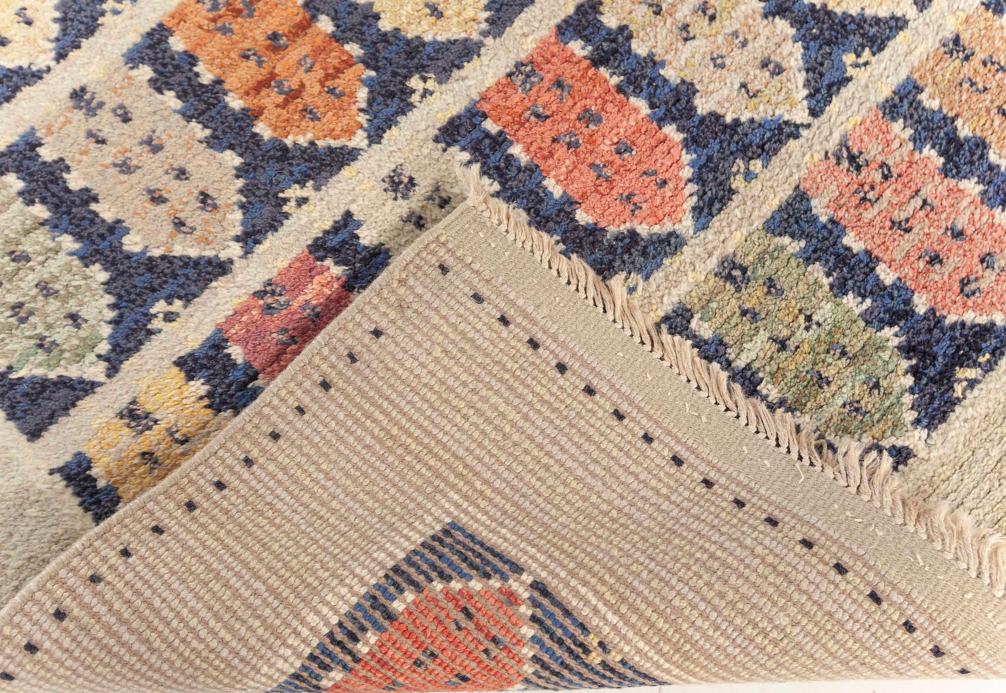 Wool Rare Vintage Swedish 'Townhouse' Rug For Sale