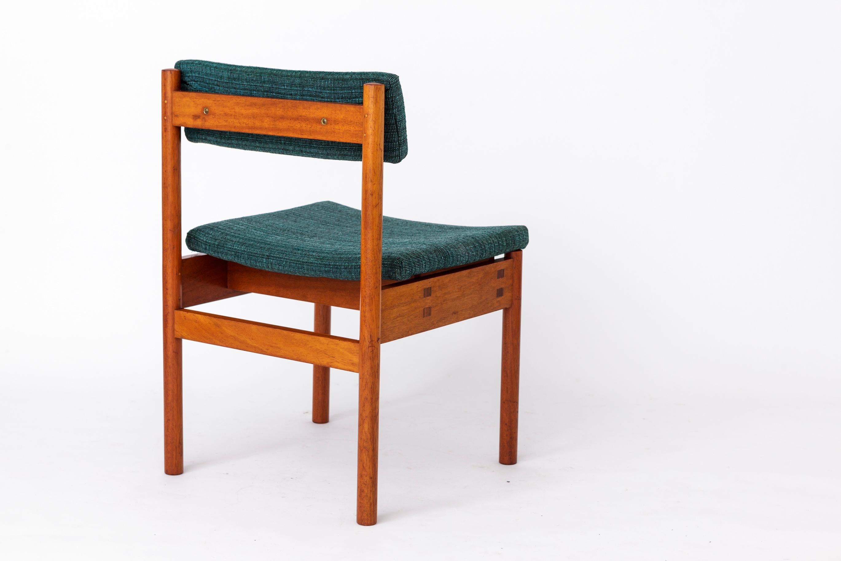 Rare Vintage Teak Desk Chair  Mid-Century Office Chair (1960s-1970s)  Original 3