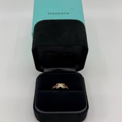Rare Vintage Tiffany & Co 1970's Diamond Ruby 18k Gold Signature X Cross Ring