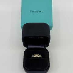 Rare Vintage Tiffany & Co Diamond And Sapphire 18k Gold Signature X Cross Ring