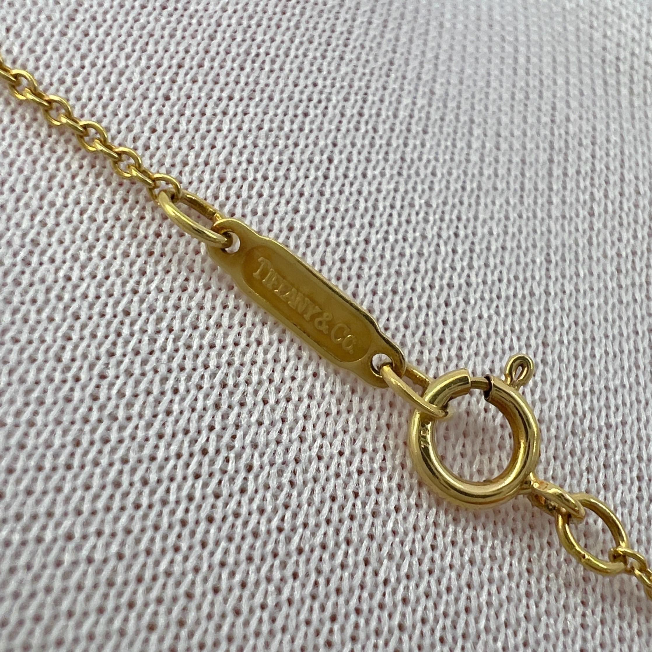 Seltene Vintage Tiffany & Co Halskette aus 18 Karat Gelbgold mit Smaragd und Diamant und Schmetterling für Damen oder Herren