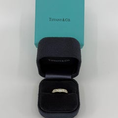 Rare Vintage Tiffany & Co. Princess Carré Cut Diamond 18k Yellow Gold Band Ring