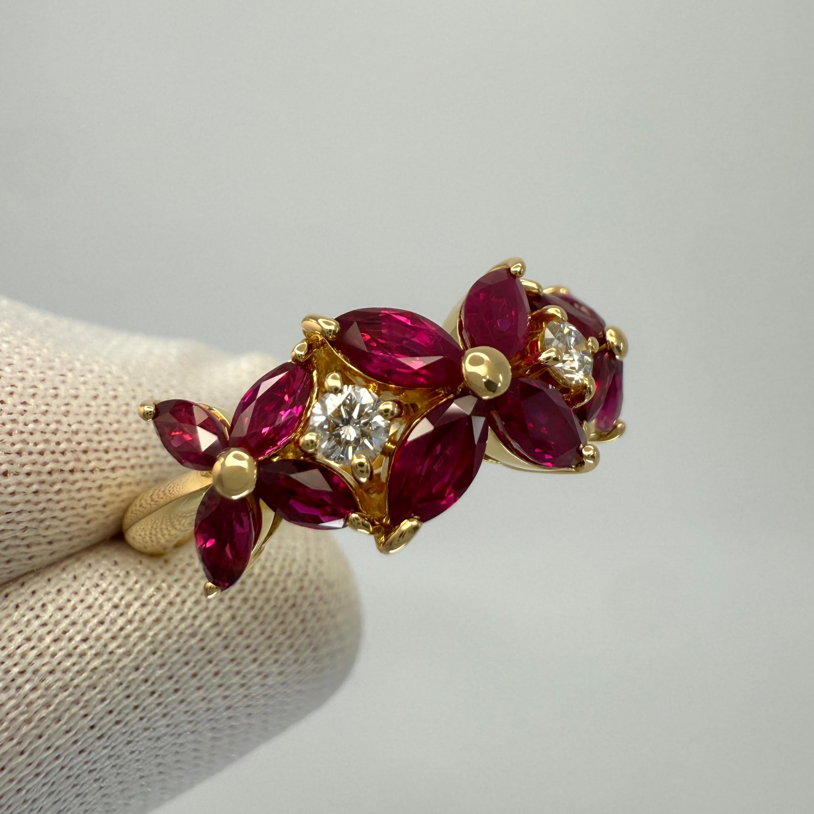 Donna Rara Tiffany & Co. d'epoca. Anello Victoria con rubino e diamante in oro giallo 18 carati in vendita