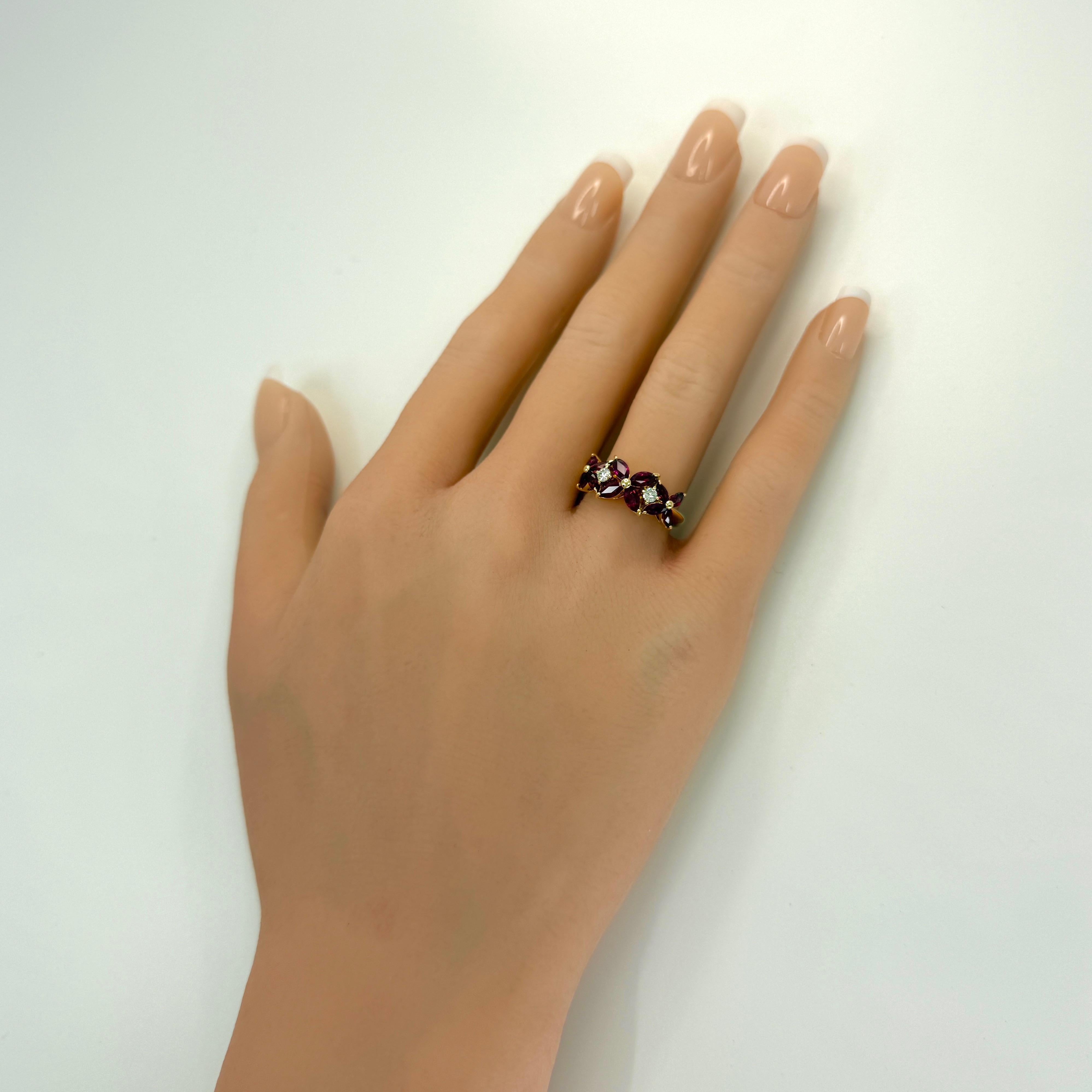 Rara Tiffany & Co. d'epoca. Anello Victoria con rubino e diamante in oro giallo 18 carati in vendita 1