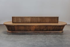 Rare Vintage Train Station Bench From Belgium, Circa 1950