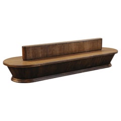 Rare Vintage Train Station Bench From Belgium, Circa 1950