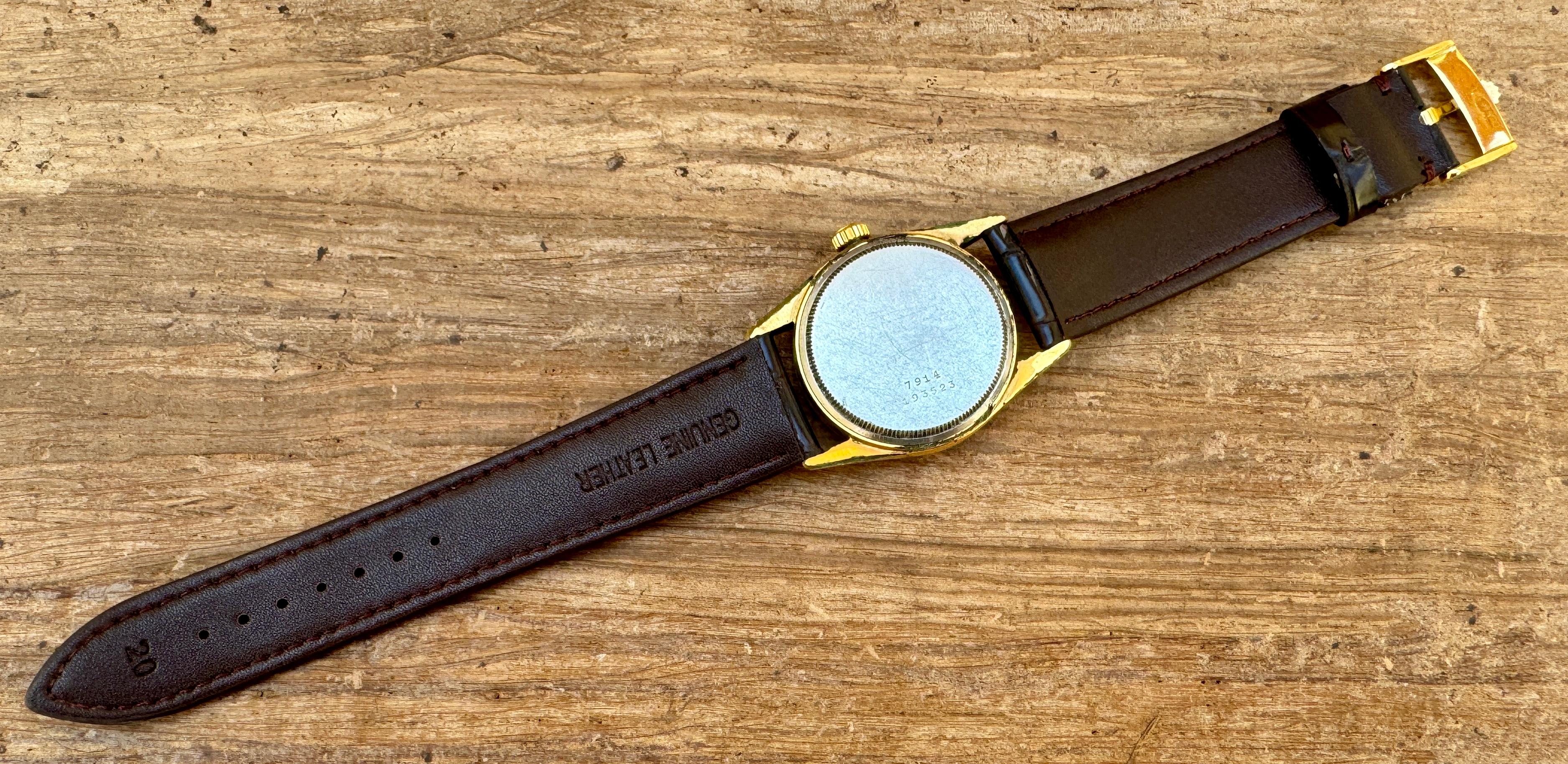 Rare Vintage Tudor Prince Oysterdate Ref 7914 Automatic Gold Capped Watch 8
