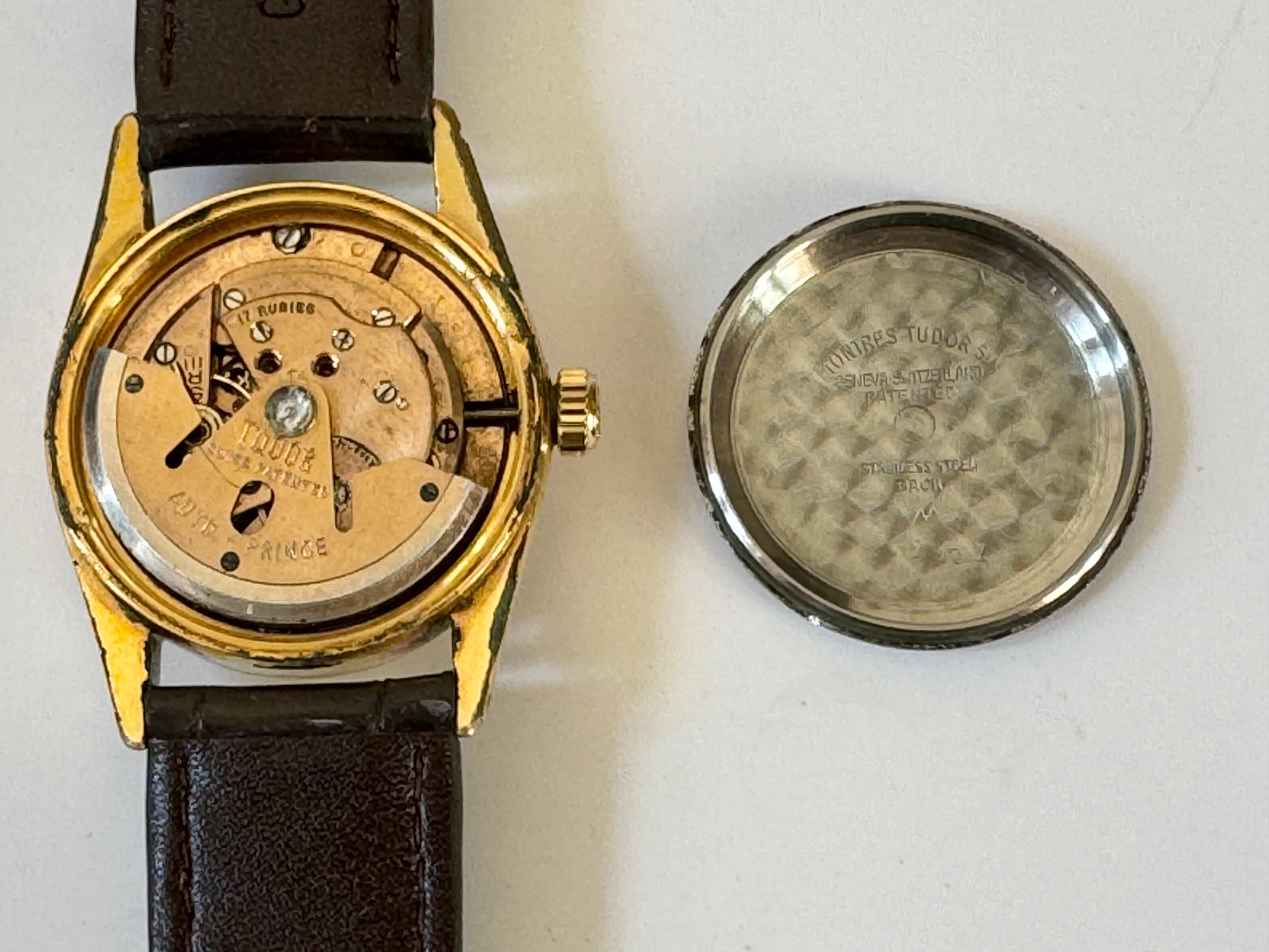Rare Vintage Tudor Prince Oysterdate Ref 7914 Automatic Gold Capped Watch 1