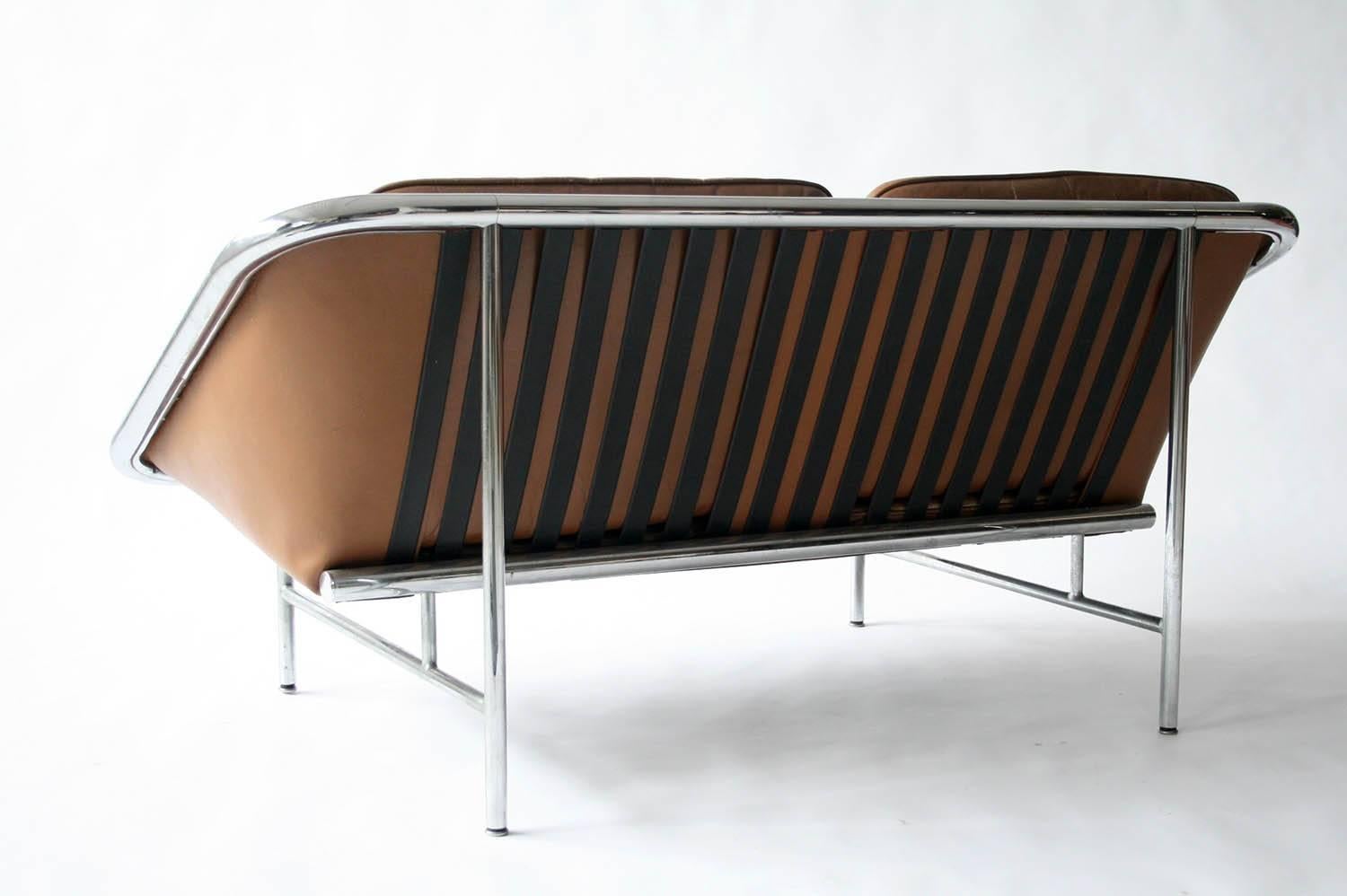 Rare Vintage Two-Seat Sling Sofa by George Nelson for Herman Miller In Good Condition In Chicago, IL