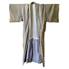 SELTENer Vintage Unisex Japanischer langer Robe Kimono aus Seide