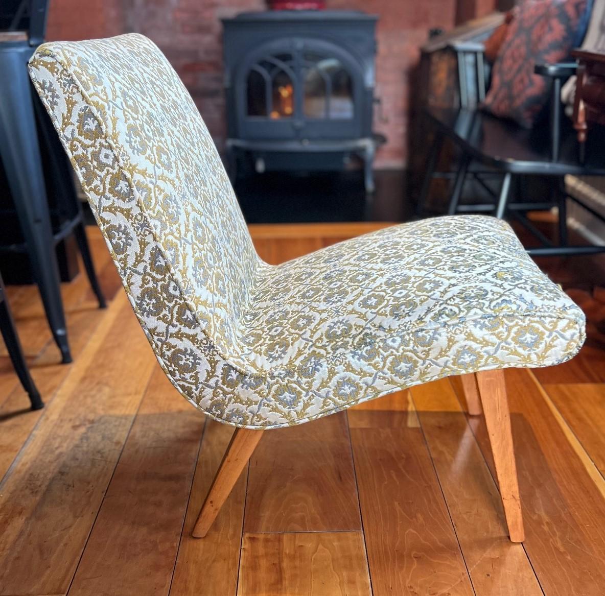 Mid-Century Modern Rare fauteuil Vostra tapissé Jens Risom pour Knoll Associates, NYC en vente