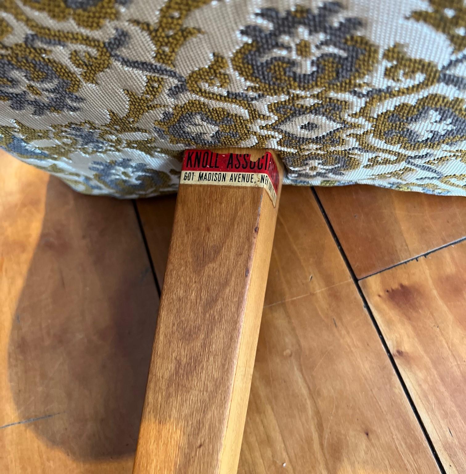Acier Rare fauteuil Vostra tapissé Jens Risom pour Knoll Associates, NYC en vente