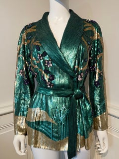 Rare Vintage Valentino Garavani AW 1993 Runway evening embroidered beaded jacket