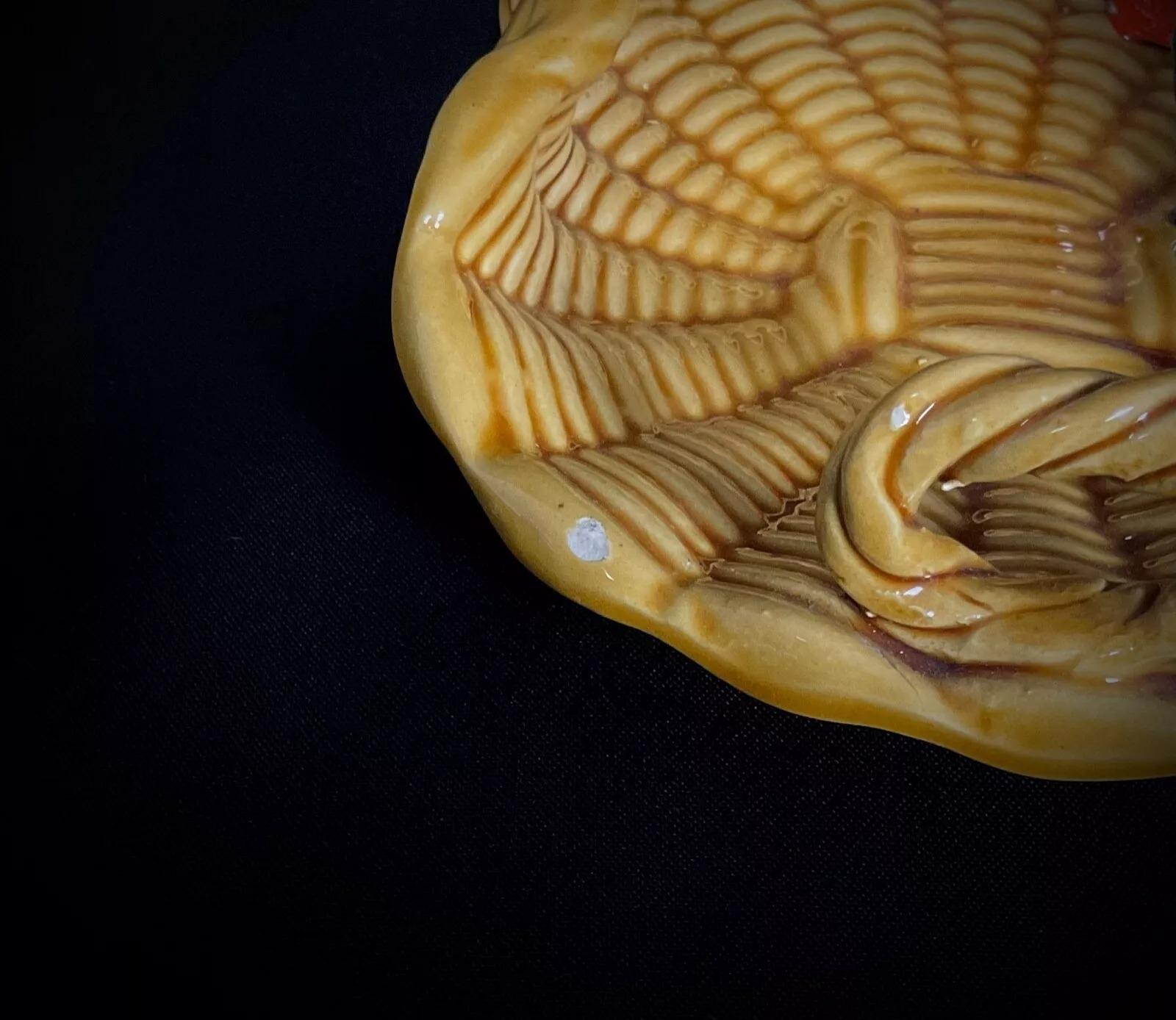 Rare Vintage Vallauris Basket-Shaped Trinket Dish – Fruit Decor - 2Y389 In Good Condition For Sale In Bordeaux, FR
