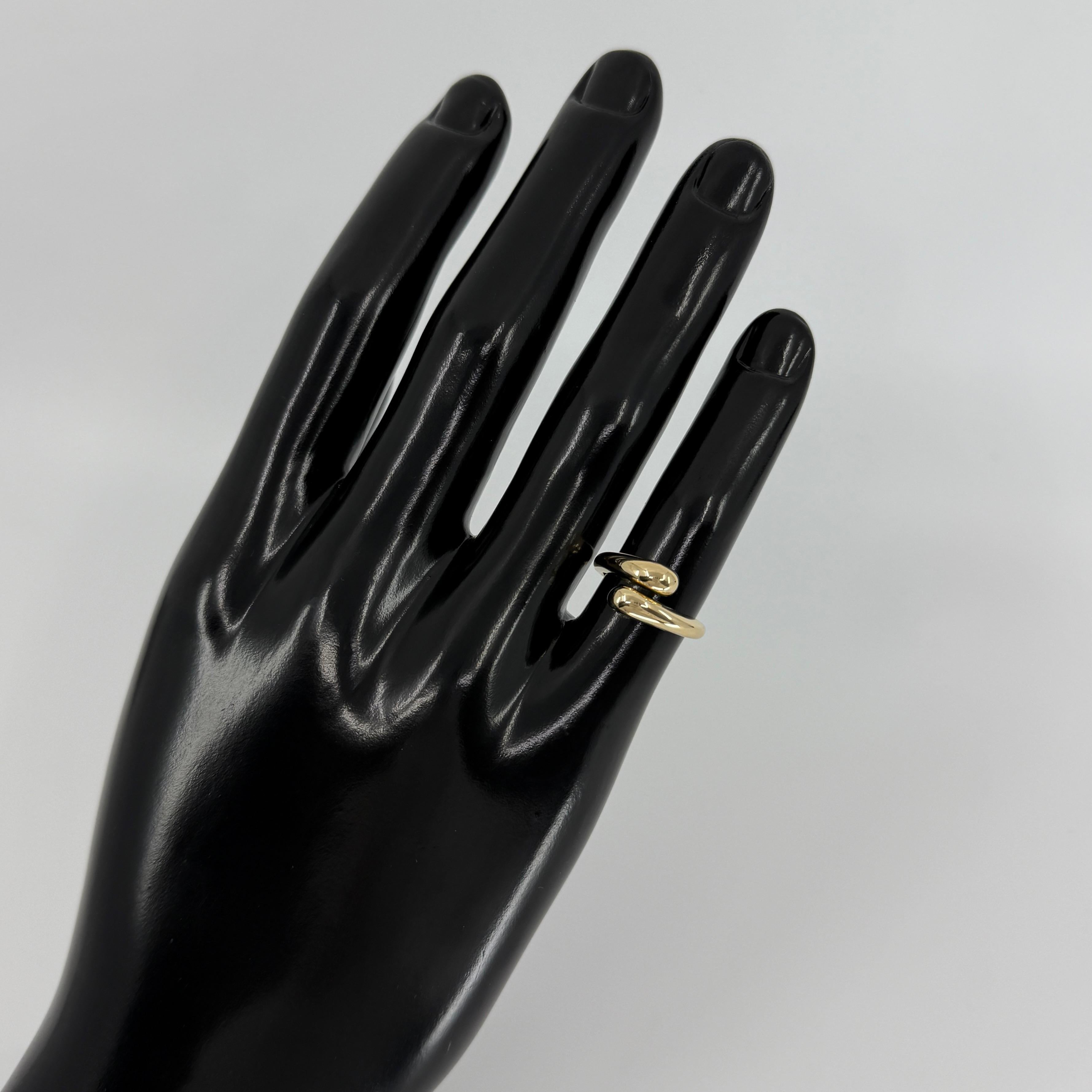 Rare Vintage Van Cleef & Arpels 18k Yellow Gold Bypass Fancy Band Split Ring 6