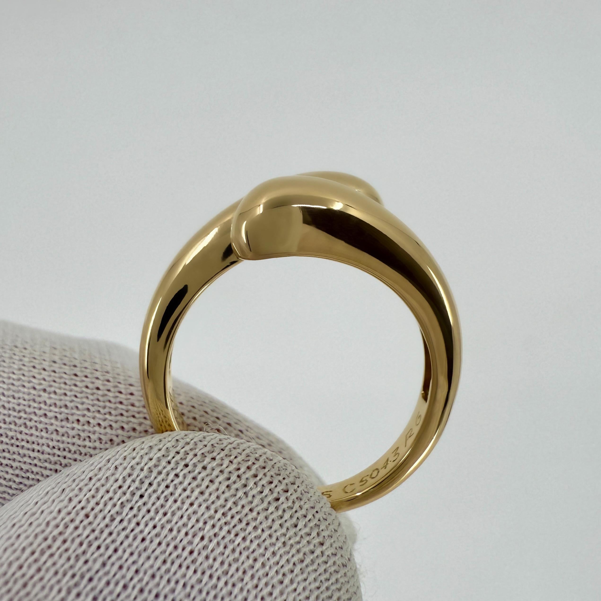 Rare Vintage Van Cleef & Arpels 18k Yellow Gold Bypass Fancy Band Split Ring 3