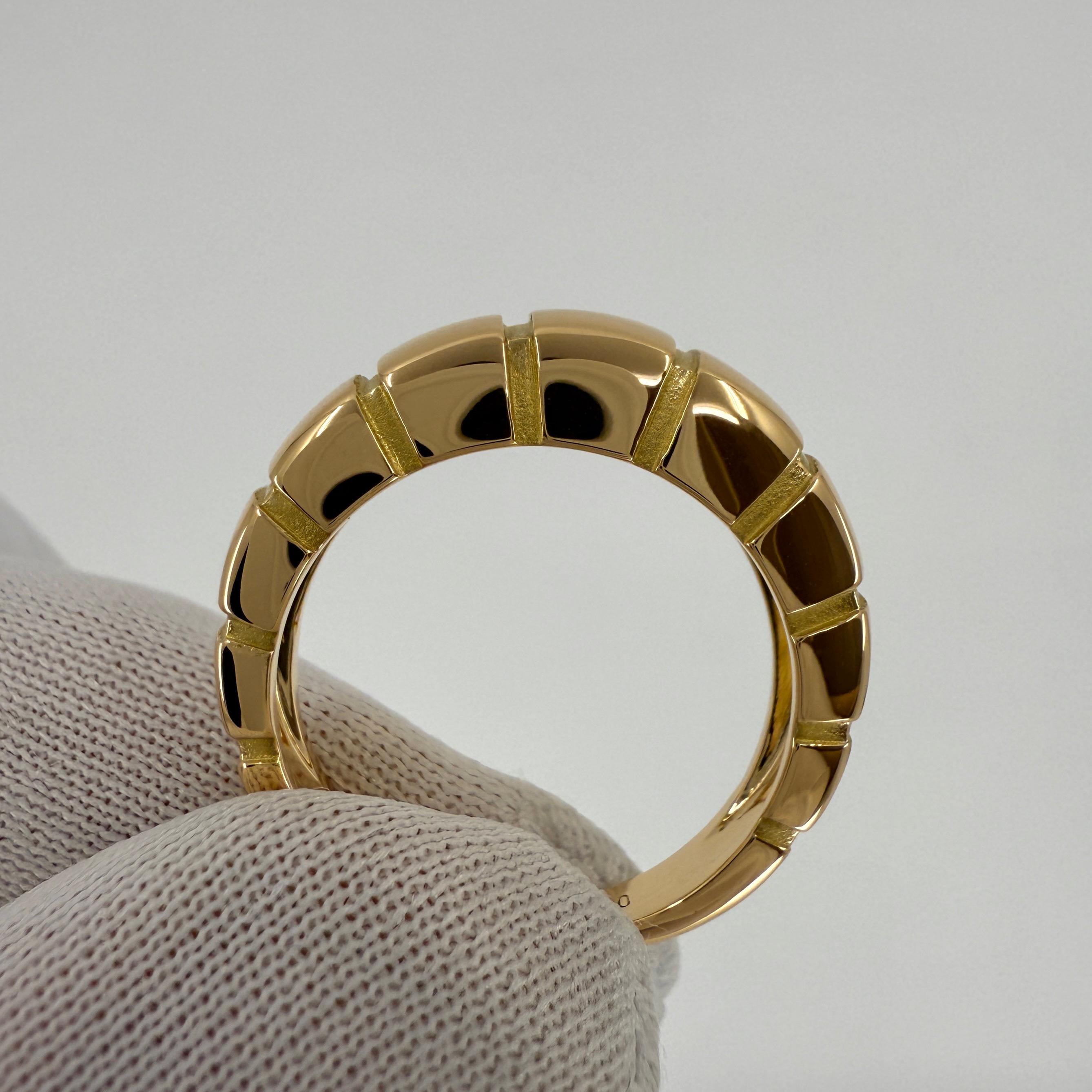 Rare Vintage Van Cleef & Arpels 18k Yellow Gold Fancy Band Ring US6 EU52 For Sale 1