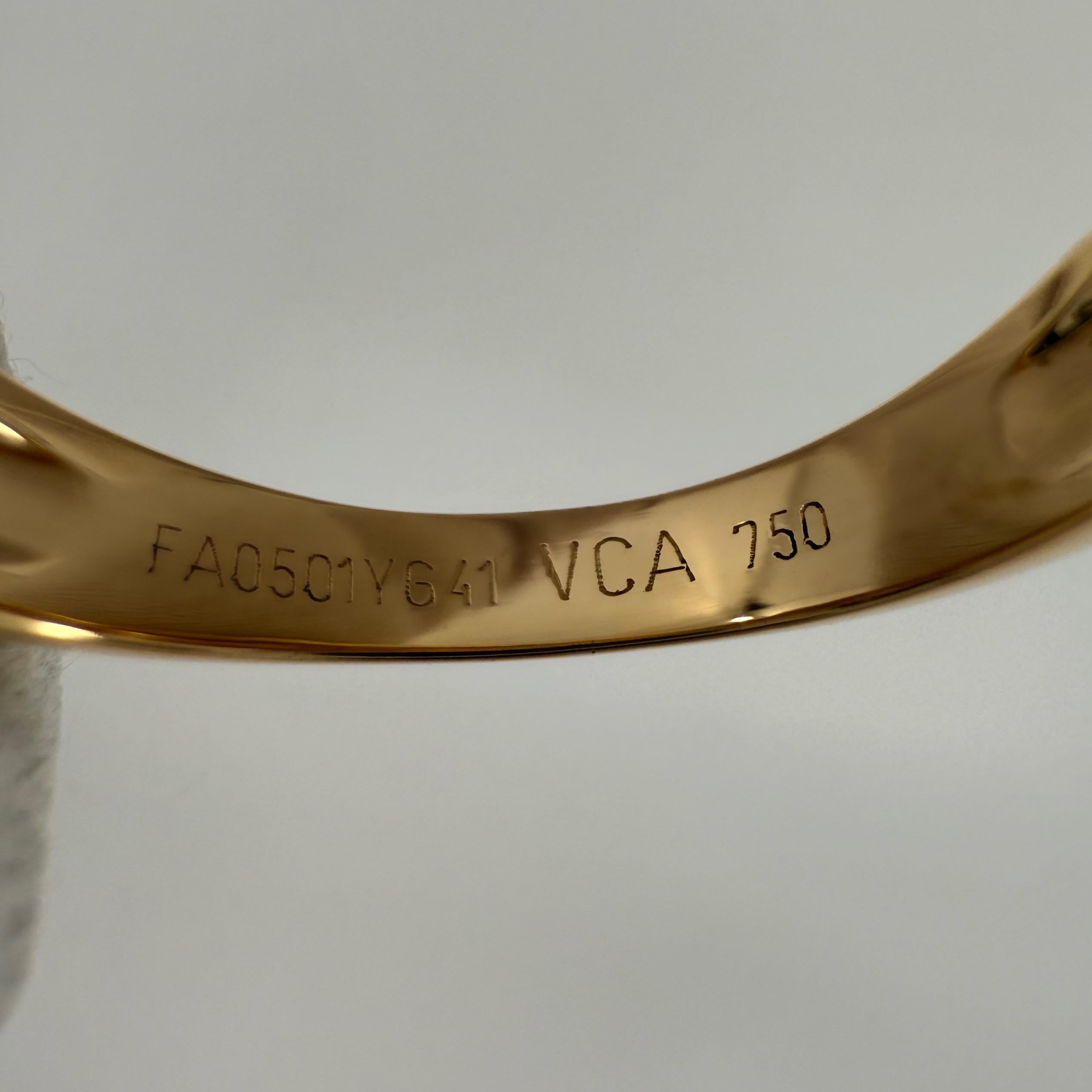 Rare Vintage Van Cleef & Arpels 18k Yellow Gold Fancy Band Ring US6 EU52 For Sale 4