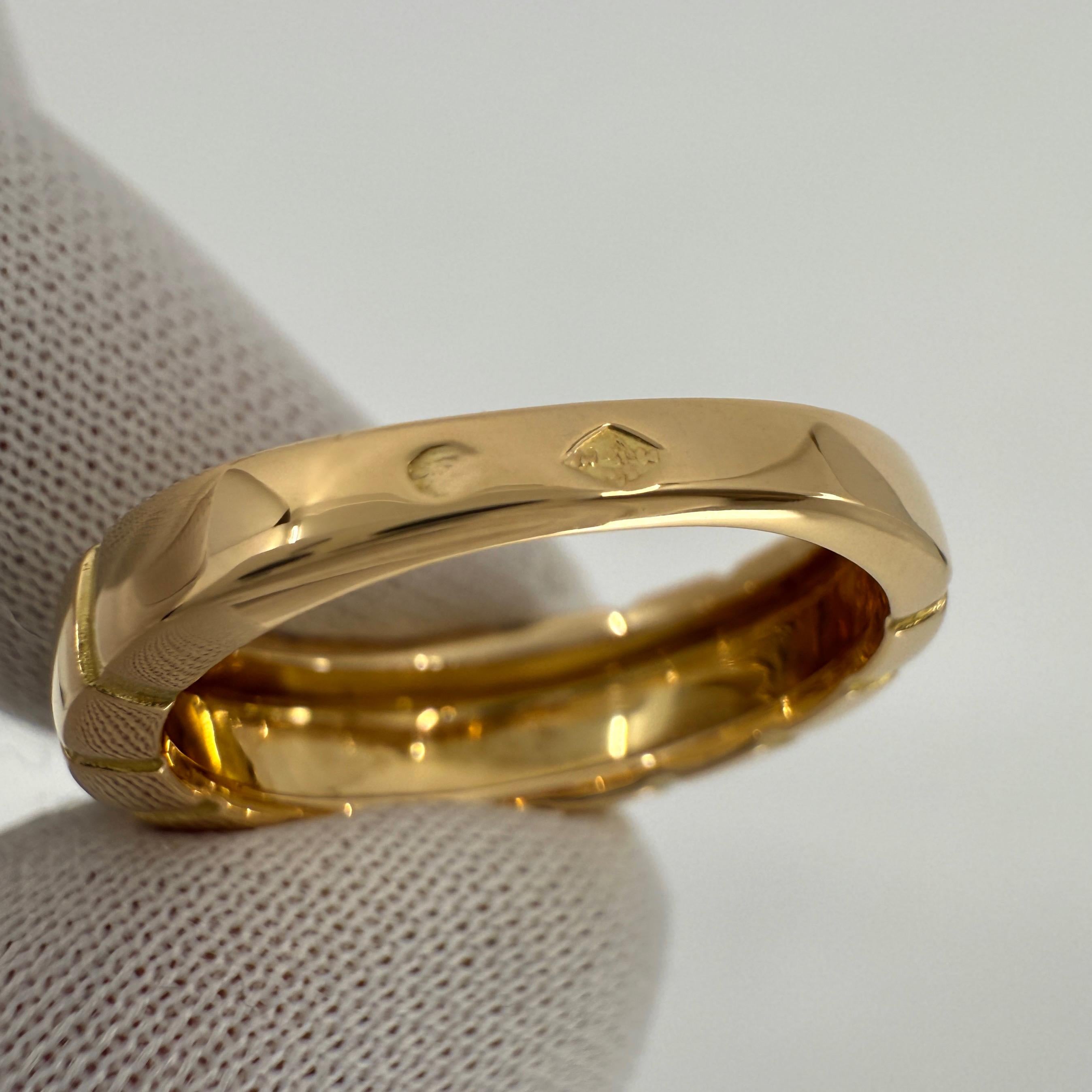 Rare Vintage Van Cleef & Arpels 18k Yellow Gold Fancy Band Ring US6 EU52 For Sale 5