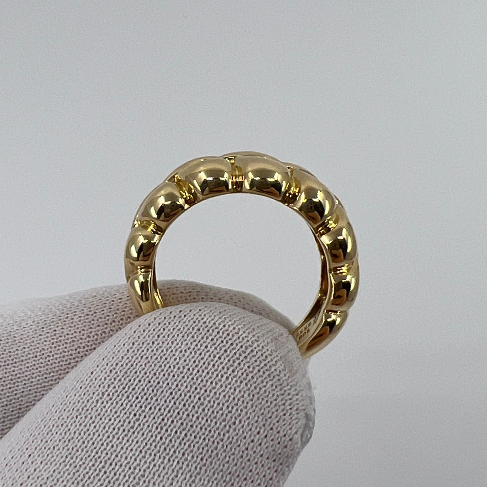 Rare Vintage Van Cleef & Arpels 18k Yellow Gold Open Heart Band Ring with Box 3