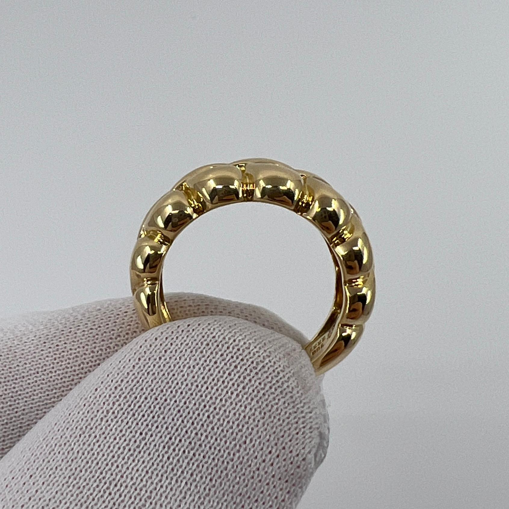 Rare Vintage Van Cleef & Arpels 18k Yellow Gold Open Heart Band Ring with Box 1