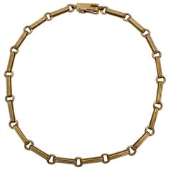 Rare Vintage Van Cleef & Arpels 18k Yellow Gold Paperclip Link Chain Bracelet