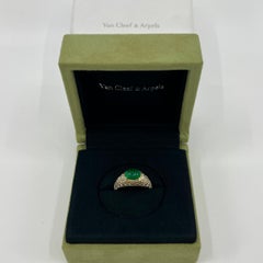Rare Vintage Van Cleef & Arpels 2 Carat Emerald And Diamond Cocktail Dome Ring