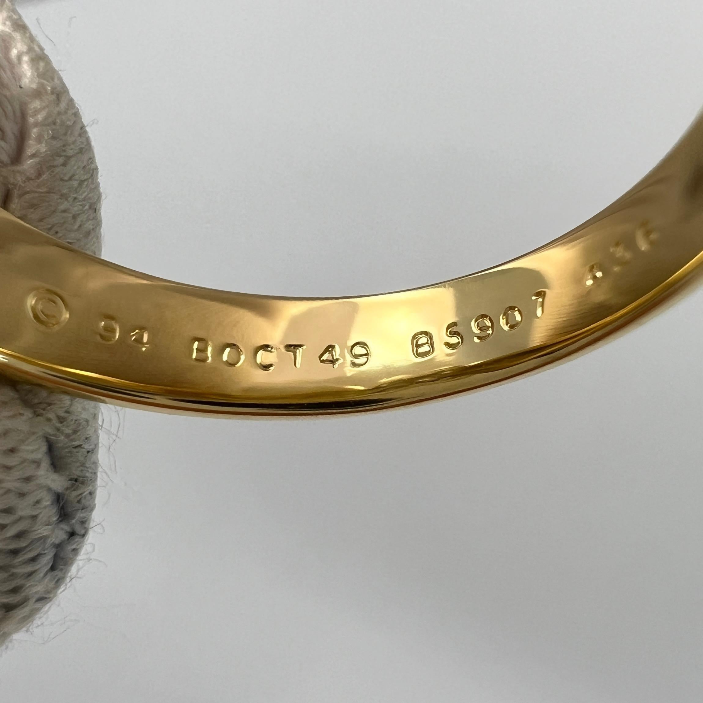 Seltener Vintage Van Cleef & Arpels Diamant 18k Gelbgold Blumen-Onbell-Ring mit Diamant 3