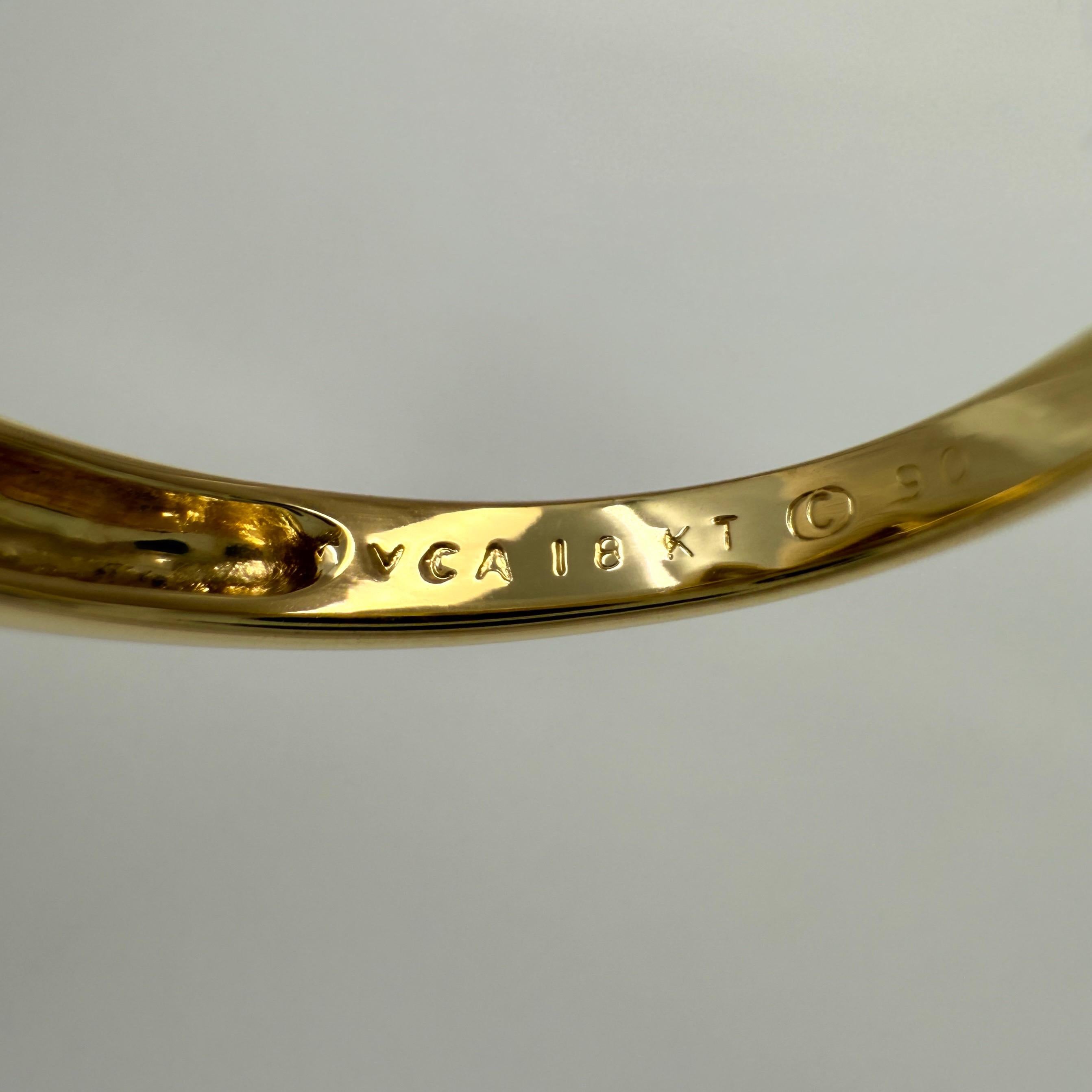 Rare Vintage Van Cleef & Arpels Diamond Crossover Ribbon Bow Yellow Gold Ring For Sale 2
