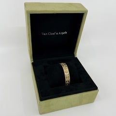 Rare Vintage Van Cleef & Arpels Diamond Perlee Alhambra 18k Yellow Gold Bracelet