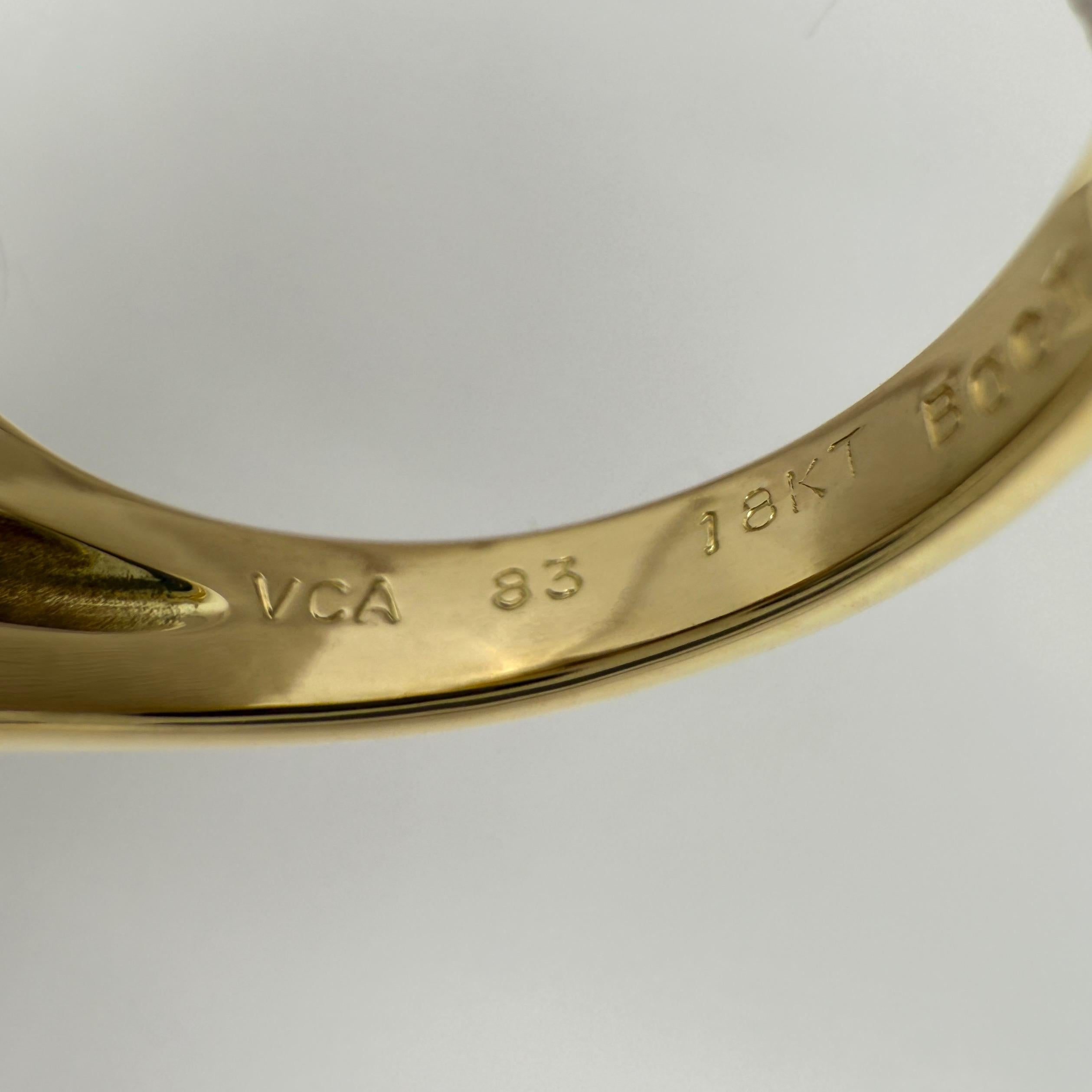 Rare Vintage Van Cleef & Arpels Diamond Ribbon Bow 18k Mutli Tone Gold Ring For Sale 2