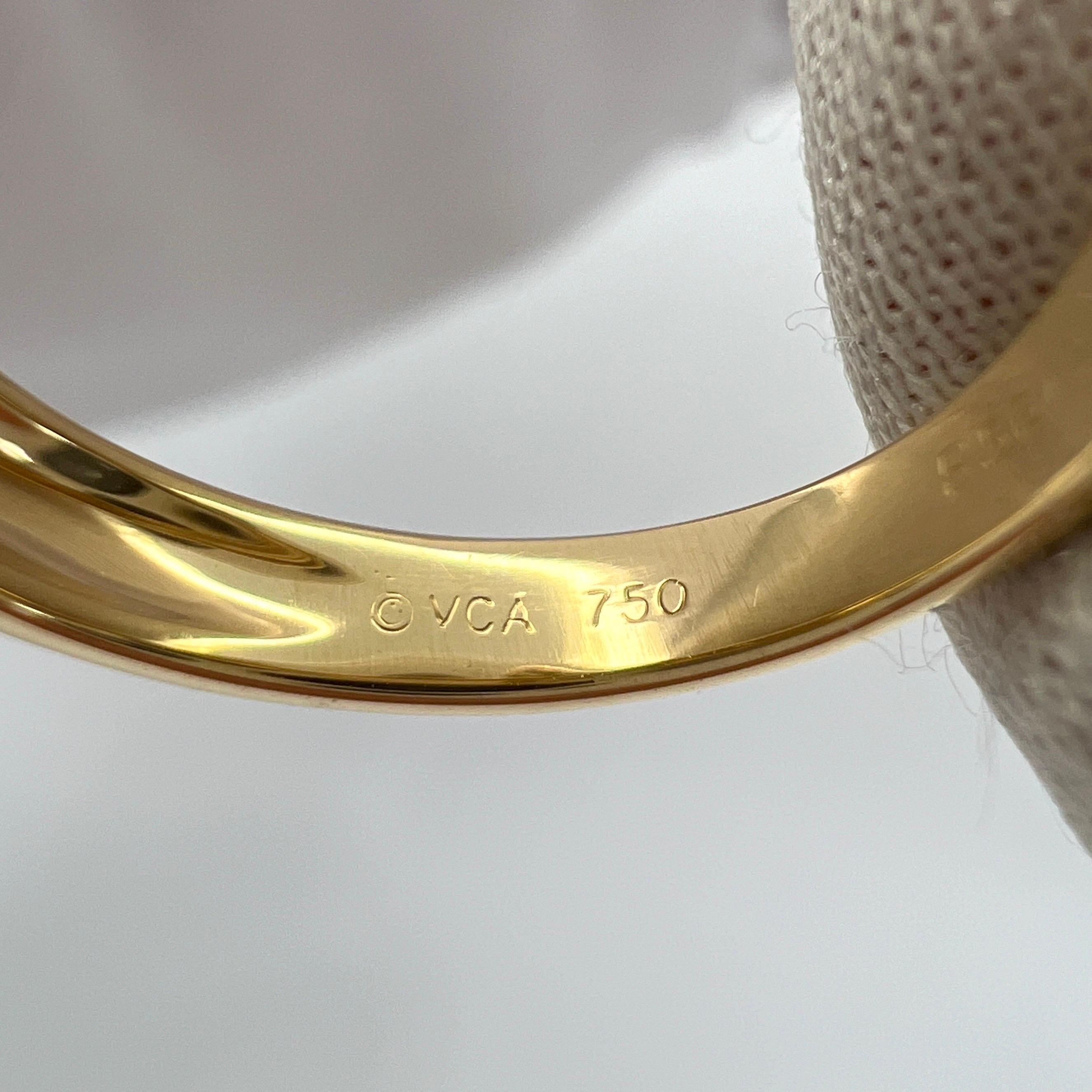 Rare Vintage Van Cleef & Arpels Diamond Ribbon Bow 18k Yellow Gold Cocktail Ring 6