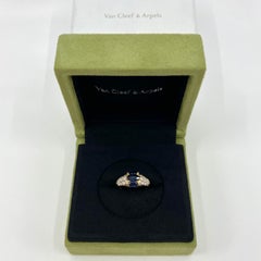 Rare Vintage Van Cleef & Arpels Marquise Blue Sapphire And Diamond Cocktail Ring