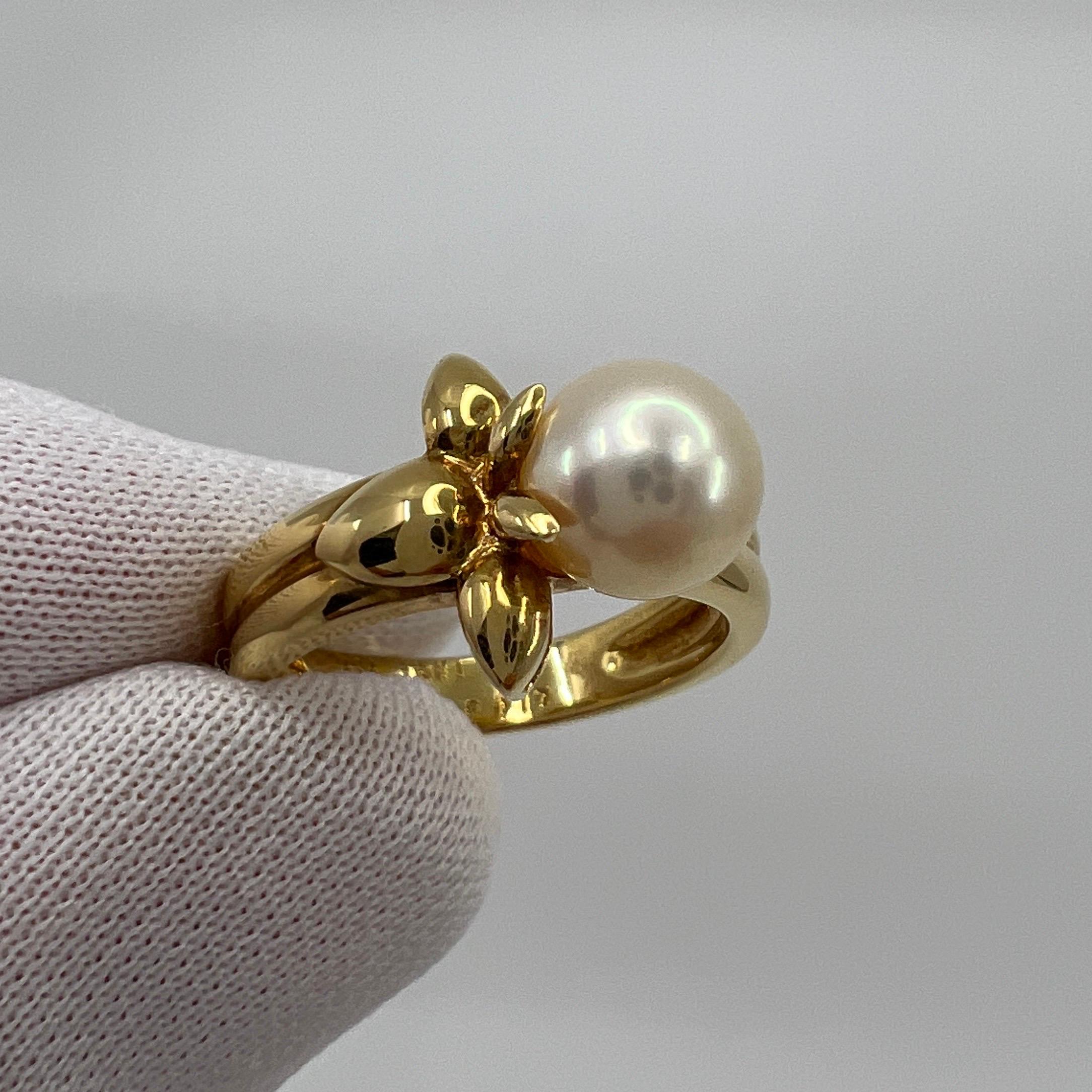 vintage gold pearl ring